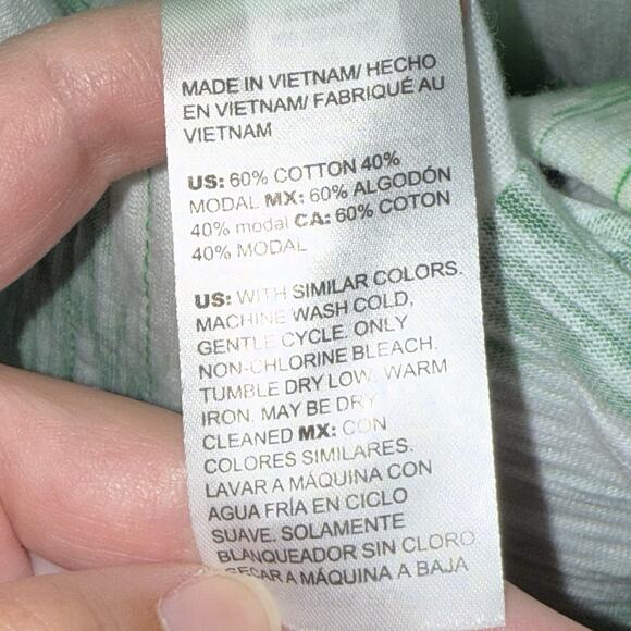 Chico’s Women’s Ikat Print Maxi Dress Green Sleeveless Size 0 4/6 - Picture 6 of 6